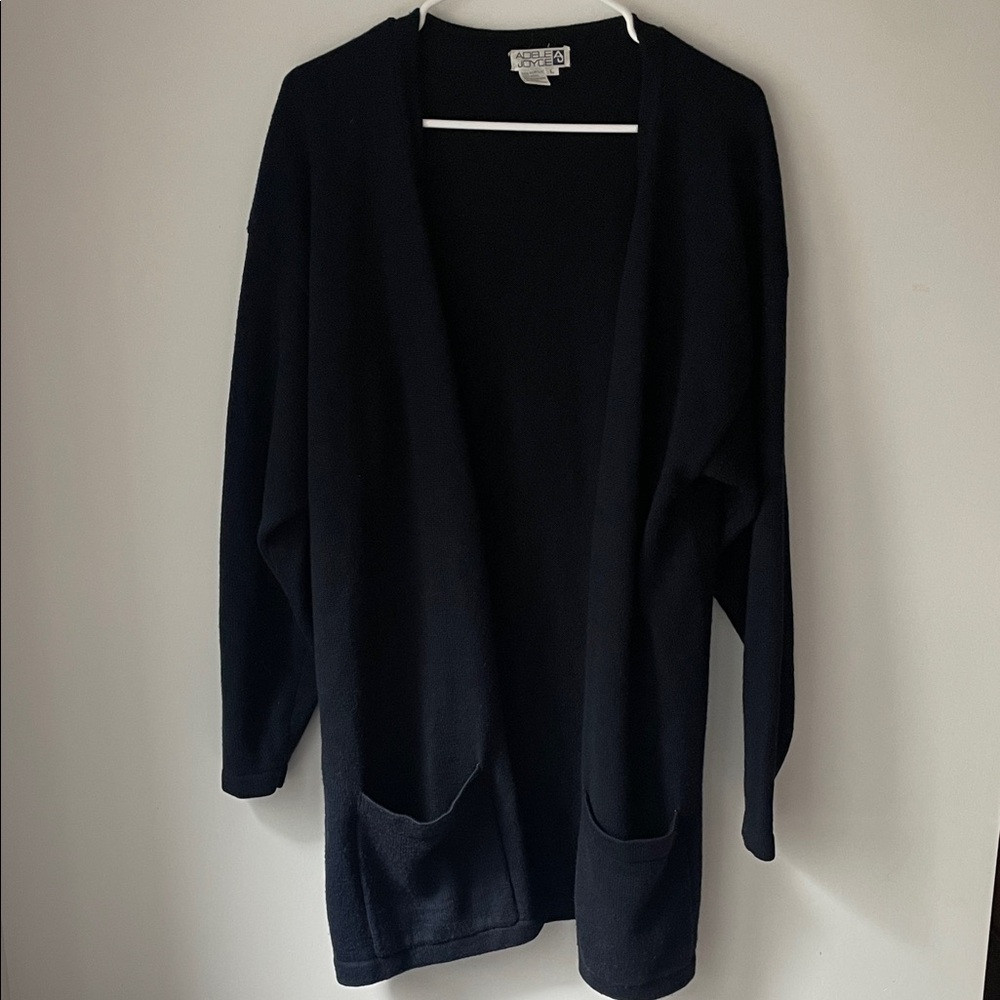 Elegant Black Open Front Cardigan by [Brand]